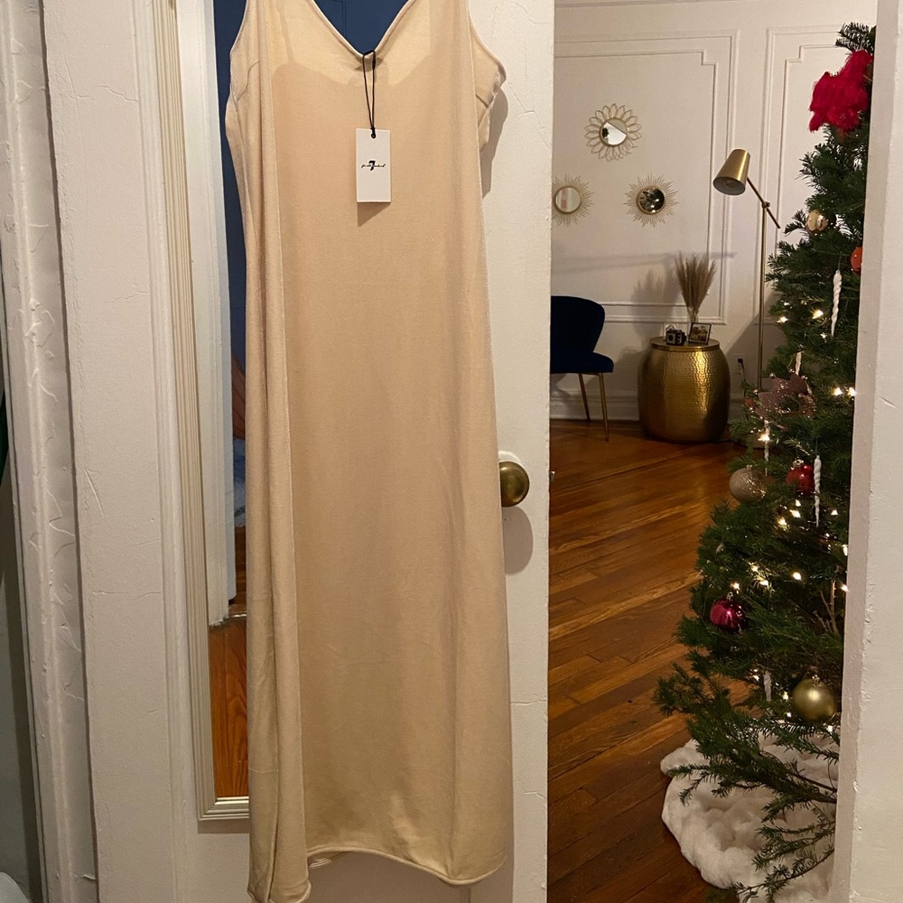 *BRAND NEW* 7 for all mankind - CreamVelvet Cami Slip On Dress